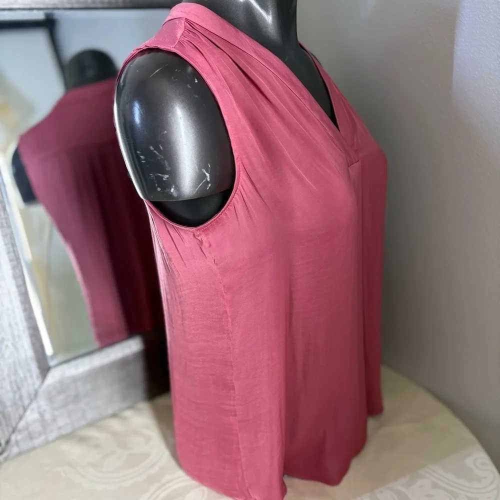Vince Camuto Orange Sleeveless Relaxed Blouse